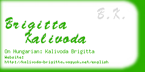 brigitta kalivoda business card